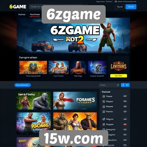 Interface do usuário do site 6zgame é intuitiva